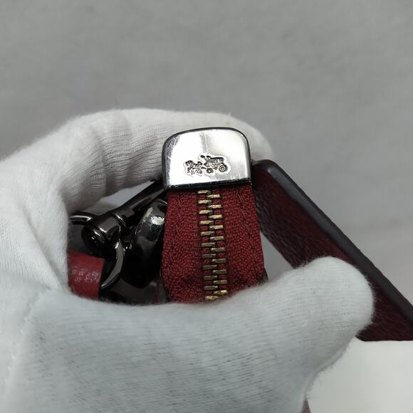 Coach Chelsea Red Leather Zipper Crossbody Shoulder Bag - Picture 14 of 16